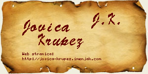 Jovica Krupež vizit kartica